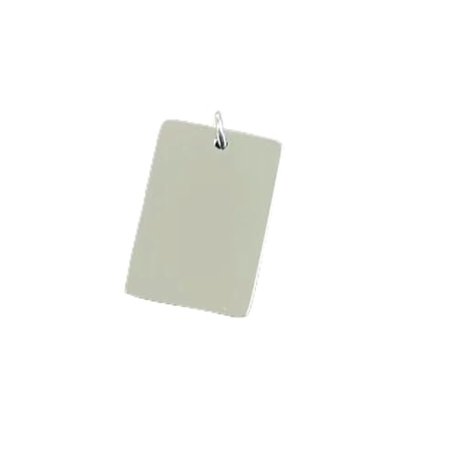 20 Stück/Los 15 x 22 mm Größe 304 Edelstahl Spiegelpoliert Rechteck Charms Anhänger Zubehör DIY Schmuckherstellung Halskette-5 von BSGUZ