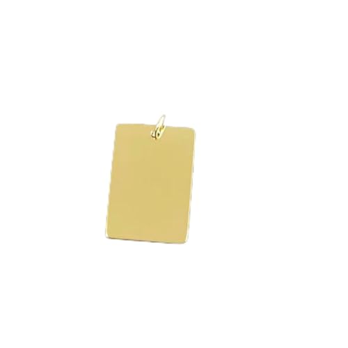 20 Stück/Los 15 x 22 mm Größe 304 Edelstahl spiegelpoliert Rechteck Charms Anhänger Zubehör DIY Schmuckherstellung Halskette-4 von BSGUZ