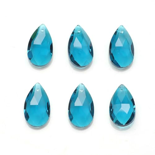 20 Stück/Los Lampwork-Glasperlen in Tropfenform, rot, 13 x 22 mm, Kristall, Birnen-Anhänger für DIY-Schmuckherstellung, Halsketten, Bastelbedarf, Loch blau 20 Stück/Los Lampwork-Glasperlen in Tropfenform, rot, 13 x 22 mm, Kristall, Birnen-Anhänger für DIY-Schmuckherstellung, Halsketten, Bastelbedarf, Loch blau von BSGUZ