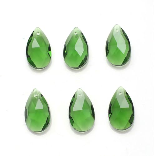 20 Stück/Los Lampwork-Glasperlen in Tropfenform, rot, 13 x 22 mm, Kristall, Birnen-Anhänger für DIY-Schmuckherstellung, Halsketten, Bastelbedarf, grün 20 Stück/Los Lampwork-Glasperlen in Tropfenform, rot, 13 x 22 mm, Kristall, Birnen-Anhänger für DIY-Schmuckherstellung, Halsketten, Bastelbedarf, grün von BSGUZ