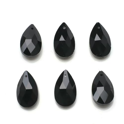 20 Stück/Los Lampwork-Glasperlen in Tropfenform, rot, 13 x 22 mm, Kristall, Birnen-Anhänger für DIY-Schmuckherstellung, Halsketten, Bastelbedarf, schwarz 20 Stück/Los Lampwork-Glasperlen in Tropfenform, rot, 13 x 22 mm, Kristall, Birnen-Anhänger für DIY-Schmuckherstellung, Halsketten, Bastelbedarf, schwarz von BSGUZ