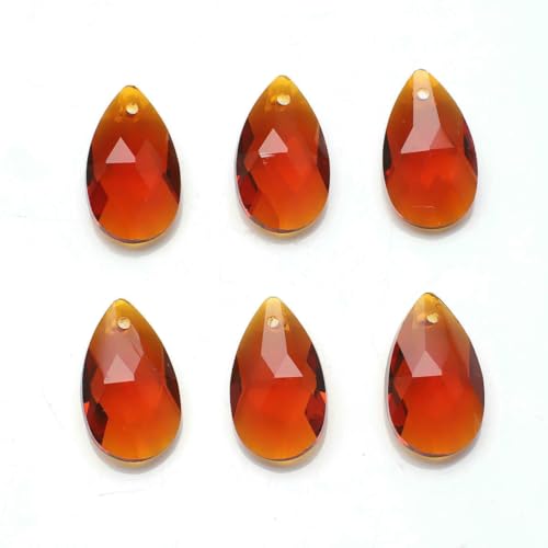 20 Stück/Lot Muranoglas-Tropfenperlen, rot, 13 x 22 mm, Kristall, Birnen-Anhänger für DIY-Schmuckherstellung, Halsketten, Bastelbedarf, tief 20 Stück/Lot Muranoglas-Tropfenperlen, rot, 13 x 22 mm, Kristall, Birnen-Anhänger für DIY-Schmuckherstellung, Halsketten, Bastelbedarf, tief von BSGUZ