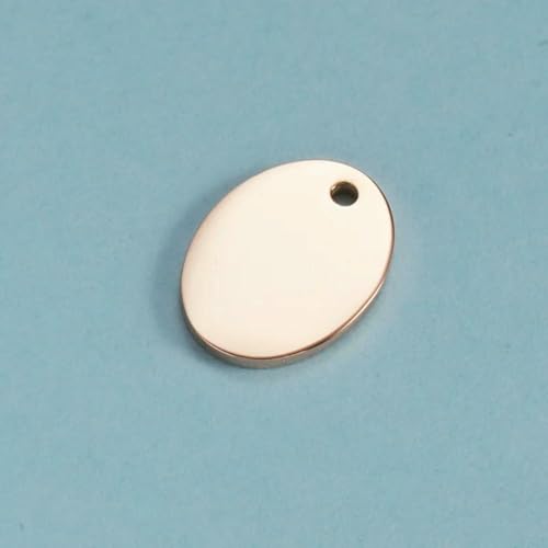20 Stück/Lot ovaler Charm, DIY, handgefertigt, für Ohrringe, Armbänder, Zubehör, Edelstahlanhänger, Schmuckherstellung, Roségold, 1–12 x 16 mm 20 Stück/Lot ovaler Charm, DIY, handgefertigt, für Ohrringe, Armbänder, Zubehör, Edelstahlanhänger, Schmuckherstellung, Roségold, 1–12 x 16 mm von BSGUZ