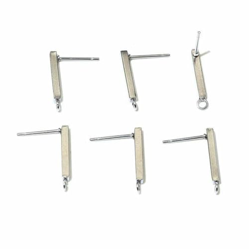 20 Stück 10 mm 15 mm Edelstahl Ohrringhaken Bar Tube Ohrstecker Ohrdrähte Verbinder DIY Schmuckherstellung Zubehör - Stahl - 10 x 2 mm von BSGUZ