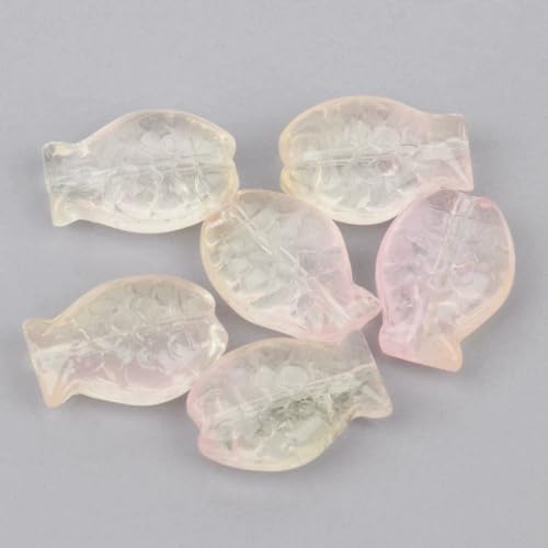 20 Stück 14 x 10 mm Charms Fischform Perlen Tschechische Glas Lampwork Perlen für Schmuckherstellung DIY Ohrring Armbandherstellung-Rosa Gelb-20 Stück 20 Stück 14 x 10 mm Charms Fischform Perlen Tschechische Glas Lampwork Perlen für Schmuckherstellung DIY Ohrring Armbandherstellung-Rosa Gelb-20 Stück von BSGUZ