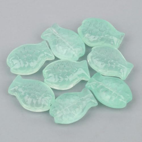 20 Stück 14 x 10 mm Charms Fischform Perlen Tschechische Glas Lampwork Perlen für Schmuckherstellung DIY Ohrring Armbandherstellung-hellgrün-20 Stück 20 Stück 14 x 10 mm Charms Fischform Perlen Tschechische Glas Lampwork Perlen für Schmuckherstellung DIY Ohrring Armbandherstellung-hellgrün-20 Stück von BSGUZ