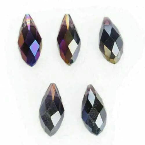 20 Stück 6 x 12 mm Basteln Schmuckherstellung Lose Perlen Tropfenförmige facettierte Charms DIY Finden Anhänger Abstandshalter Glasperlen Tropfen-Violett AB 20 Stück 6 x 12 mm Basteln Schmuckherstellung Lose Perlen Tropfenförmige facettierte Charms DIY Finden Anhänger Abstandshalter Glasperlen Tropfen-Violett AB von BSGUZ