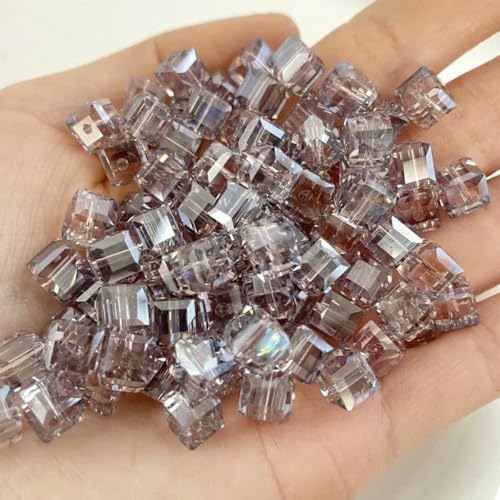 20 Stück 8 mm Würfel, quadratisch, facettierte Glaskristallperlen zur Schmuckherstellung, lose Glasperlen, DIY-Armband, Abstandshalter, Würfelperle, Großhandel, 13–8 mm (20 Stück) von BSGUZ