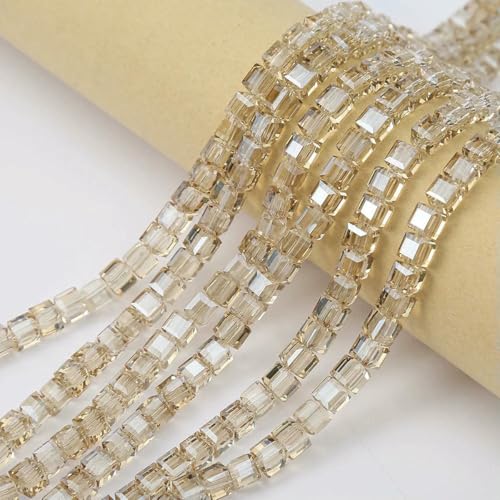 20 Stück 8 mm Würfel, quadratisch, facettierte Glaskristallperlen zur Schmuckherstellung, lose Glasperlen, DIY-Armband, Abstandshalter, Würfelperle, Großhandel, 14–8 mm (20 Stück) von BSGUZ