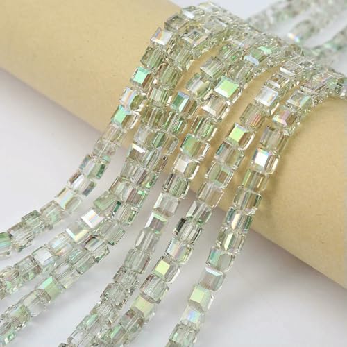 20 Stück 8 mm Würfel, quadratisch, facettierte Glaskristallperlen zur Schmuckherstellung, lose Glasperlen, DIY-Armband, Abstandshalter, Würfelperlen, Großhandel, 9–8 mm (20 Stück) von BSGUZ