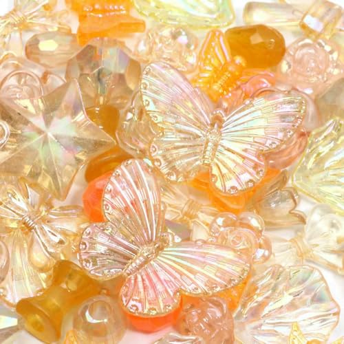 20 g gemischte lila ABS-Acrylperlen, lose Abstandsperlen für die Herstellung von DIY-Schmuck, Armbänder, Halsketten, Schlüsselanhänger, Handyketten, Zubehör – 4 – gemischte 20 g von BSGUZ