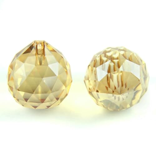 20 mm/30 mm/40 mm, 10 Stück, Kronleuchter-Kristall, facettierte Kugel, Prisma, bunt, Sonnenfänger, Feng-Shui-Kugel, Glaslampenteile, goldener Champagner, 30 mm, 10 Stück 20 mm/30 mm/40 mm, 10 Stück, Kronleuchter-Kristall, facettierte Kugel, Prisma, bunt, Sonnenfänger, Feng-Shui-Kugel, Glaslampenteile, goldener Champagner, 30 mm, 10 Stück von BSGUZ