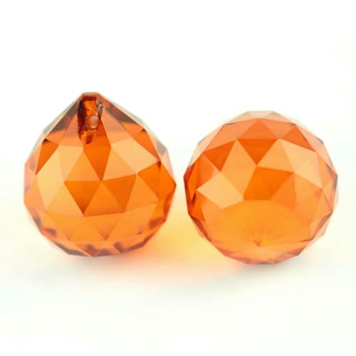 20 mm/30 mm/40 mm, 10 Stück, Kronleuchter-Kristall, facettierte Kugel, Prisma, bunt, Sonnenfänger, Feng-Shui-Kugel, Glaslampenteile, orange, 15 mm, 10 Stück 20 mm/30 mm/40 mm, 10 Stück, Kronleuchter-Kristall, facettierte Kugel, Prisma, bunt, Sonnenfänger, Feng-Shui-Kugel, Glaslampenteile, orange, 15 mm, 10 Stück von BSGUZ