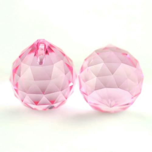 20 mm/30 mm/40 mm, 10 Stück, Kronleuchter-Kristall, facettierte Kugel, Prisma, bunt, Sonnenfänger, Feng-Shui-Kugel, Glaslampenteile, rosa, 20 mm, 10 Stück 20 mm/30 mm/40 mm, 10 Stück, Kronleuchter-Kristall, facettierte Kugel, Prisma, bunt, Sonnenfänger, Feng-Shui-Kugel, Glaslampenteile, rosa, 20 mm, 10 Stück von BSGUZ
