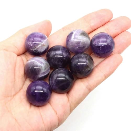20 mm Naturstein, runde Kugel, Amethyst, Rosenquarz, porenfreie Edelsteine, Perlen, Kristallkugel zur Schmuckherstellung, DIY-Halsketten, Armbänder, Amethyst, 1 Stück 20 mm Naturstein, runde Kugel, Amethyst, Rosenquarz, porenfreie Edelsteine, Perlen, Kristallkugel zur Schmuckherstellung, DIY-Halsketten, Armbänder, Amethyst, 1 Stück von BSGUZ