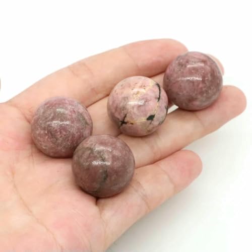 20 mm Naturstein, runde Kugel, Rosenquarz, nicht porös, Kristallperle, DIY-Edelsteinkugel für Halsketten, Armbänder, Schmuckherstellung, Großhandel, Rosa Schwarz Rhodonit, 20 Stück 20 mm Naturstein, runde Kugel, Rosenquarz, nicht porös, Kristallperle, DIY-Edelsteinkugel für Halsketten, Armbänder, Schmuckherstellung, Großhandel, Rosa Schwarz Rhodonit, 20 Stück von BSGUZ