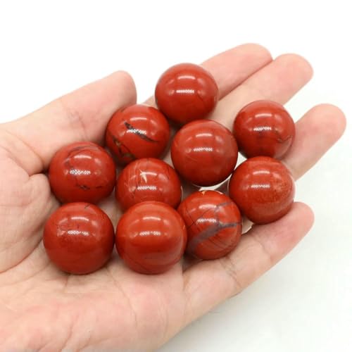 20 mm Naturstein, runde Kugel, Rosenquarz, nicht porös, Kristallperle, DIY-Edelsteinkugel für Halsketten, Armbänder, Schmuckherstellung, Großhandel, Roter Jaspis, 50 Stück 20 mm Naturstein, runde Kugel, Rosenquarz, nicht porös, Kristallperle, DIY-Edelsteinkugel für Halsketten, Armbänder, Schmuckherstellung, Großhandel, Roter Jaspis, 50 Stück von BSGUZ