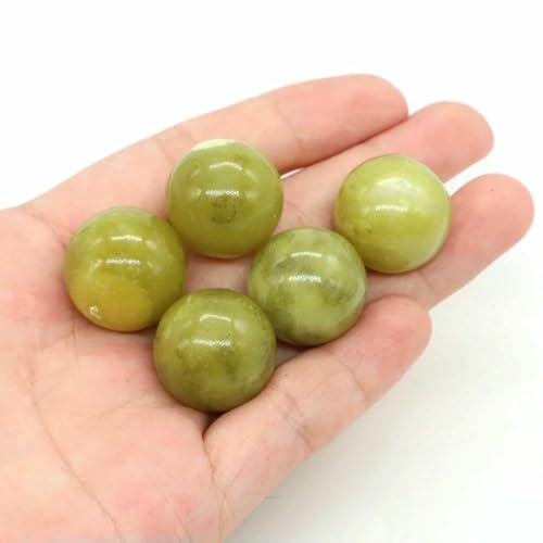 20 mm Naturstein, runde Kugel, Rosenquarz, nicht porös, Kristallperle, DIY-Edelsteinkugel für Halsketten, Armbänder, Schmuckherstellung, Großhandel, Zitronenjade, 5 Stück 20 mm Naturstein, runde Kugel, Rosenquarz, nicht porös, Kristallperle, DIY-Edelsteinkugel für Halsketten, Armbänder, Schmuckherstellung, Großhandel, Zitronenjade, 5 Stück von BSGUZ