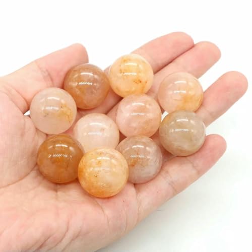 20 mm Naturstein, runde Kugel, Rosenquarz, nicht porös, Kristallperle, DIY-Edelsteinkugel für Halsketten, Armbänder, Schmuckherstellung, Großhandel, gelbe Einschlüsse, 50 Stück 20 mm Naturstein, runde Kugel, Rosenquarz, nicht porös, Kristallperle, DIY-Edelsteinkugel für Halsketten, Armbänder, Schmuckherstellung, Großhandel, gelbe Einschlüsse, 50 Stück von BSGUZ