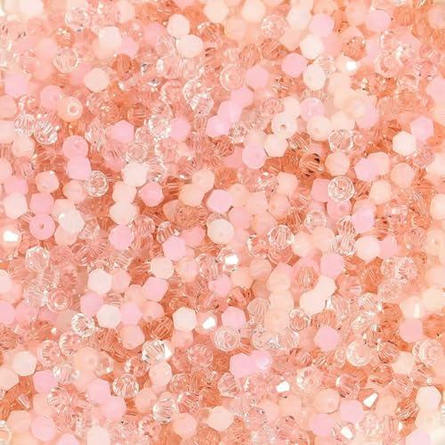 200 Stück/Los, gemischte Farben, 4,0 mm, Doppelkegel-Perlen zur Schmuckherstellung, facettierte Glasperlen, glänzende Kristallperlen, lose Perlen, DIY-Armband, rosa 200 Stück/Los, gemischte Farben, 4,0 mm, Doppelkegel-Perlen zur Schmuckherstellung, facettierte Glasperlen, glänzende Kristallperlen, lose Perlen, DIY-Armband, rosa von BSGUZ