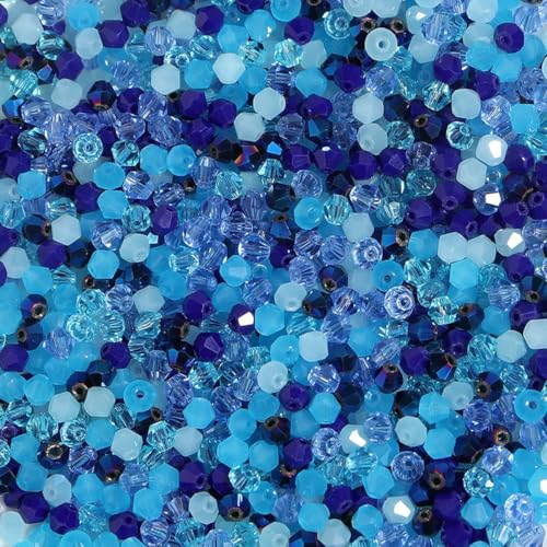 200 Stück/Los, gemischte Farben, 4,0 mm, Doppelkegelperlen zur Schmuckherstellung, facettierte Glasperlen, glänzende Kristallperlen, lose Perlen, DIY-Armband, blau 200 Stück/Los, gemischte Farben, 4,0 mm, Doppelkegelperlen zur Schmuckherstellung, facettierte Glasperlen, glänzende Kristallperlen, lose Perlen, DIY-Armband, blau von BSGUZ