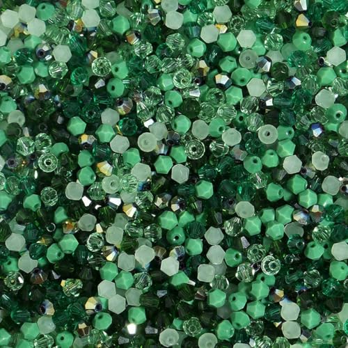 200 Stück/Los, gemischte Farben, 4,0 mm, Doppelkegelperlen zur Schmuckherstellung, facettierte Glasperlen, glänzende Kristallperlen, lose Perlen, DIY-Armband, grün 200 Stück/Los, gemischte Farben, 4,0 mm, Doppelkegelperlen zur Schmuckherstellung, facettierte Glasperlen, glänzende Kristallperlen, lose Perlen, DIY-Armband, grün von BSGUZ