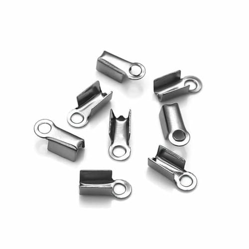 200 Stück/Los Quetschperlen, Buchtverschlüsse, Kordel-Endkappen, Schnurband, Lederclip, Faltverschluss für Schmuckherstellung, DIY-Halskettenverbinder, Gun Black, 2,5 x 6 mm 200 Stück/Los Quetschperlen, Buchtverschlüsse, Kordel-Endkappen, Schnurband, Lederclip, Faltverschluss für Schmuckherstellung, DIY-Halskettenverbinder, Gun Black, 2,5 x 6 mm von BSGUZ