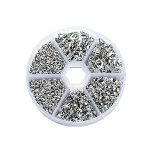 210–400 Stück/Box, Schmuckherstellungs-Sets mit Karabinerverschluss, offene Biegeringe, End-Crimps, Perlenbox, handgefertigte DIY-Armband-Halsketten-Befunde, Stil 05 von BSGUZ