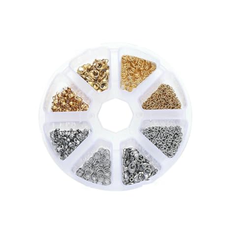 210–400 Stück/Box Schmuckherstellungs-Kits mit Karabinerverschluss, offene Biegeringe, End-Crimps, Perlenbox, handgefertigte DIY-Armband-Halsketten-Befunde, Set 13 von BSGUZ