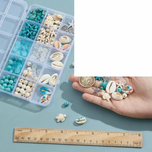 210 Stück Seestern Perlen Schildkröte Glücksbringer Türkis Bulk Sommer Ozean Perle Meer Tier Charms Muschel Perlen Muschel Charms-AECH07-00577 210 Stück Seestern Perlen Schildkröte Glücksbringer Türkis Bulk Sommer Ozean Perle Meer Tier Charms Muschel Perlen Muschel Charms-AECH07-00577 von BSGUZ