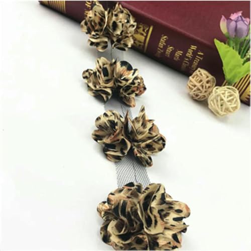 24 Blumen (ca. 2 Meter) 33 Farben 6 cm Breite 3D Chiffon Blumen DIY Spitzenbesatz Spitzenband Dekoration Kleidung Zubehör-XFO5-1-24 BLUMEN von BSGUZ