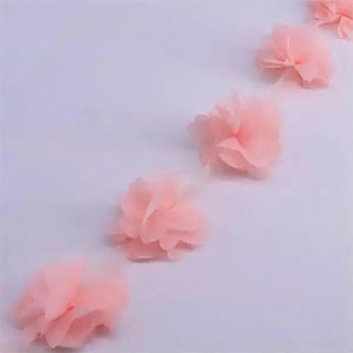 24 Stück 5 cm Blumen, 3D-Chiffon-Cluster-Blumen, Spitzenkleid-Dekoration, Spitzenstoff-Applikation, Nähzubehör, Pfirsich 24 Stück 5 cm Blumen, 3D-Chiffon-Cluster-Blumen, Spitzenkleid-Dekoration, Spitzenstoff-Applikation, Nähzubehör, Pfirsich von BSGUZ