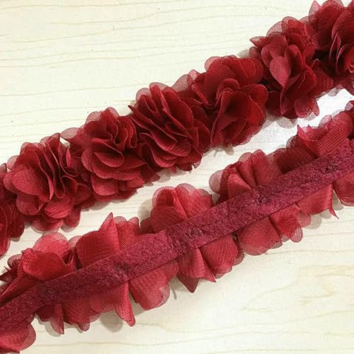 26 Blumen, 14 Farben, 3D-Chiffon-Blumen, DIY, 5 cm Breite, Spitzenbesatz, Spitzenband, Dekoration, Kleidungszubehör, 17–26 Blumen 26 Blumen, 14 Farben, 3D-Chiffon-Blumen, DIY, 5 cm Breite, Spitzenbesatz, Spitzenband, Dekoration, Kleidungszubehör, 17–26 Blumen von BSGUZ