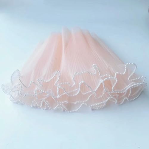 28 cm * 4 Yard Blumenpapier Wellengarn Shop Blumenstrauß Verpackung Perlenspitze Netz Blumenladen Blumenstrauß Verpackung DIY Handwerk-Rosa 28 cm-2-S von BSGUZ