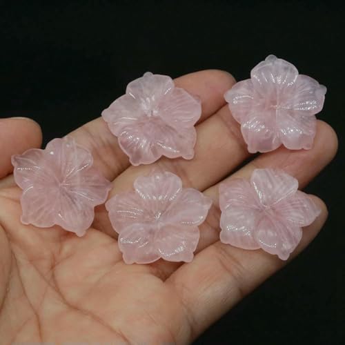 28 mm Pfirsichblüten-Charm-Perlen, Naturstein, Heilkristall, lose Abstandsperlen für DIY-Armbänder, Halsketten, Schmuckherstellung, Rosenquarz, 20 Stück 28 mm Pfirsichblüten-Charm-Perlen, Naturstein, Heilkristall, lose Abstandsperlen für DIY-Armbänder, Halsketten, Schmuckherstellung, Rosenquarz, 20 Stück von BSGUZ