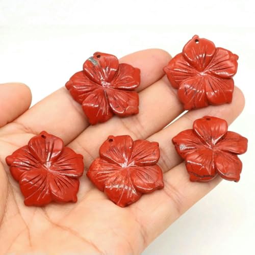 28 mm Pfirsichblüten-Charm-Perlen, Naturstein, Heilkristall, lose Abstandsperlen für DIY-Armbänder, Halsketten, Schmuckherstellung, Roter Jaspis, 20 Stück 28 mm Pfirsichblüten-Charm-Perlen, Naturstein, Heilkristall, lose Abstandsperlen für DIY-Armbänder, Halsketten, Schmuckherstellung, Roter Jaspis, 20 Stück von BSGUZ