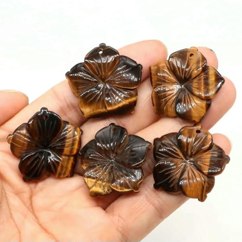 28 mm Pfirsichblüten-Charm-Perlen, Naturstein, Heilkristall, lose Abstandsperlen für DIY-Armbänder, Halsketten, Schmuckherstellung, Tigerauge, 20 Stück 28 mm Pfirsichblüten-Charm-Perlen, Naturstein, Heilkristall, lose Abstandsperlen für DIY-Armbänder, Halsketten, Schmuckherstellung, Tigerauge, 20 Stück von BSGUZ