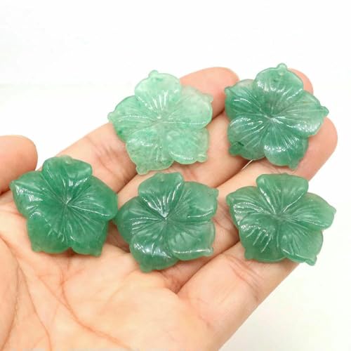 28 mm Pfirsichblüten-Charm-Perlen, Naturstein, Heilkristall, lose Abstandsperlen für DIY-Armbänder, Halsketten, Schmuckherstellung, grüner Aventurin, 20 Stück 28 mm Pfirsichblüten-Charm-Perlen, Naturstein, Heilkristall, lose Abstandsperlen für DIY-Armbänder, Halsketten, Schmuckherstellung, grüner Aventurin, 20 Stück von BSGUZ