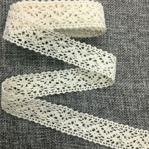 2Y 0,7 cm–2,5 cm gehäkeltes Baumwoll-Spitzenband für Handarbeit, Patchwork, Nähen, Ostern, Weihnachten, Deko, Flor-C-009, Beige, 2,3 cm – 2 Yards 2Y 0,7 cm–2,5 cm gehäkeltes Baumwoll-Spitzenband für Handarbeit, Patchwork, Nähen, Ostern, Weihnachten, Deko, Flor-C-009, Beige, 2,3 cm – 2 Yards von BSGUZ