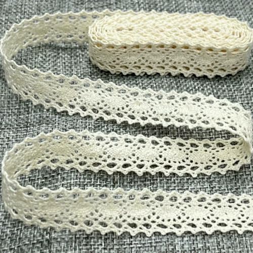 2Y 0,7 cm–2,5 cm gehäkeltes Baumwoll-Spitzenband für Handarbeit, Patchwork, Nähen, Ostern, Weihnachten, Deko, Flor-C008-7, Beige, 1,5 cm – 2 Yards 2Y 0,7 cm–2,5 cm gehäkeltes Baumwoll-Spitzenband für Handarbeit, Patchwork, Nähen, Ostern, Weihnachten, Deko, Flor-C008-7, Beige, 1,5 cm – 2 Yards von BSGUZ