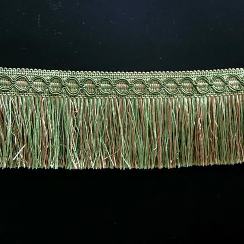 3,0 m 6 m/Los Spitzenquasten-Fransenbesatz zum Nähen von DIY-Spitzenbändern, Seidenquasten, Goldbesatz, Kleid, Bühnenkleidung, Vorhangzubehör, Grün, 6 m 3,0 m 6 m/Los Spitzenquasten-Fransenbesatz zum Nähen von DIY-Spitzenbändern, Seidenquasten, Goldbesatz, Kleid, Bühnenkleidung, Vorhangzubehör, Grün, 6 m von BSGUZ