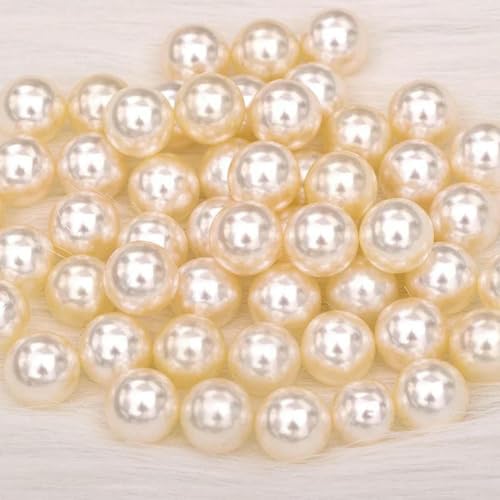 3,0 mm 4,0 mm 6 mm 8 mm 10 mm 12 mm 16 mm 18 mm 20 mm runde weiße Perlen ohne Loch, lose Kleidungsperlen für Kleiderdekoration, Beige, 4,0 mm, 1000 Stück von BSGUZ
