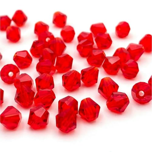 3/4/6 mm österreichische Doppelkegel-Kristallperlen, Glasperlen, lose Abstandsperlen zur Schmuckherstellung, DIY-Armband, Halskettenzubehör, 02–6 mm (ca. 45 Stück) von BSGUZ