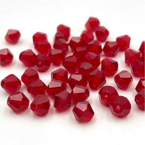 3/4/6 mm österreichische Doppelkegel-Kristallperlen, Glasperlen, lose Abstandsperlen zur Schmuckherstellung, DIY-Armband, Halskettenzubehör, 08–6 mm (ca. 45 Stück) von BSGUZ