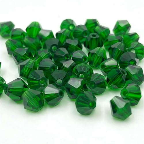 3/4/6 mm österreichische Doppelkegel-Kristallperlen, Glasperlen, lose Abstandsperlen zur Schmuckherstellung, DIY-Armband, Halskettenzubehör, 13–6 mm (ca. 45 Stück) von BSGUZ