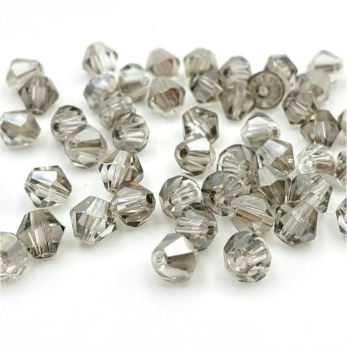 3/4/6 mm österreichische Doppelkegel-Kristallperlen, Glasperlen, lose Abstandsperlen zur Schmuckherstellung, DIY-Armband, Halskettenzubehör, 27–4,0 mm (ca. 90 Stück) von BSGUZ