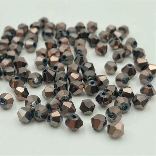 3/4/6 mm österreichische Doppelkegel-Kristallperlen, Glasperlen, lose Abstandsperlen zur Schmuckherstellung, DIY-Armband, Halskettenzubehör, 31–4,0 mm (ca. 90 Stück) von BSGUZ