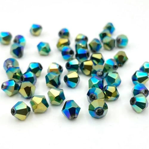 3/4/6 mm österreichische Doppelkegel-Kristallperlen, Glasperlen, lose Abstandsperlen zur Schmuckherstellung, DIY-Armband, Halskettenzubehör, 34–4,0 mm (ca. 90 Stück) von BSGUZ