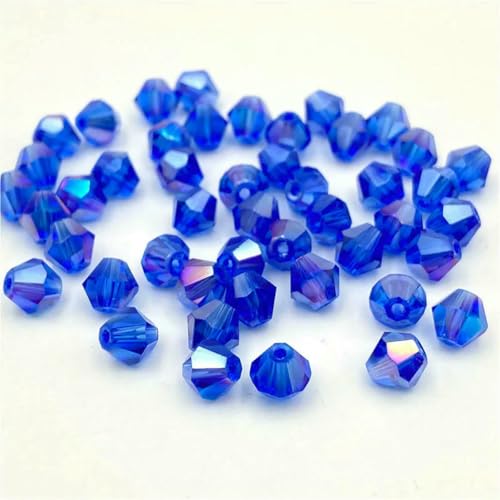 3/4/6 mm österreichische Doppelkegel-Kristallperlen, Glasperlen, lose Abstandsperlen zur Schmuckherstellung, DIY-Armband, Halskettenzubehör, 38–3,0 mm (ca. 120 Stück) von BSGUZ