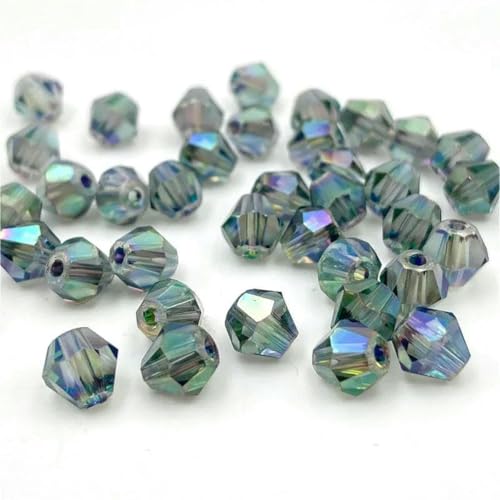 3/4/6 mm österreichische Doppelkegel-Kristallperlen, Glasperlen, lose Abstandsperlen zur Schmuckherstellung, DIY-Armband, Halskettenzubehör, 41–4,0 mm (ca. 90 Stück) von BSGUZ